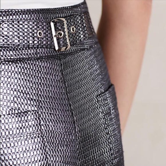 Harlyn Anthropologie Silver Cropped Cuffed Pants - Picture 14 of 15